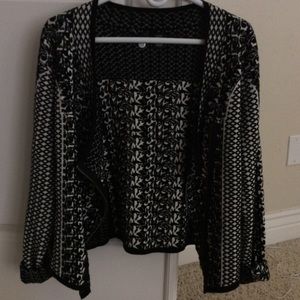 Black and white blazer